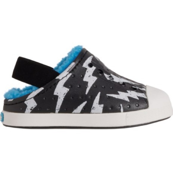 Native Jefferson Cozy Glow Slip-On Shoes - Size C7/EU 23 - Black/Blue - NWB - Picture 3 of 12